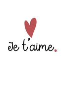 Je t'aime dans un tendre coeur minimaliste